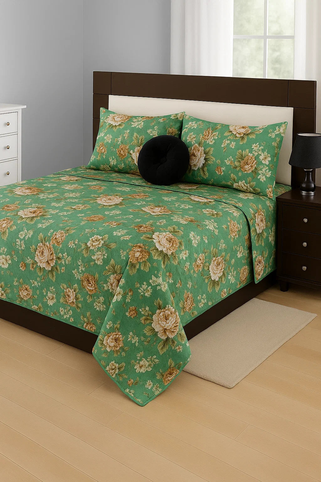 Egyptian Cotton feel Flower with green Colour