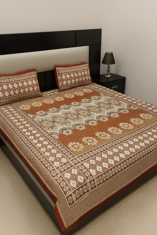 Elegent browner mahroon bedsheet
