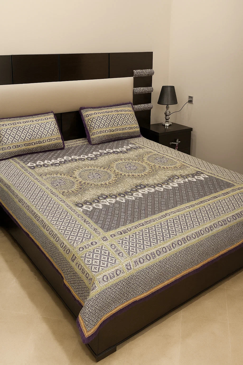 Baral design Fancy silk bedsheet
